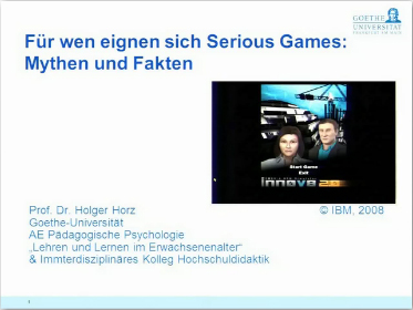 Vortrag Prof. Dr. Holger Horz - Flash Format